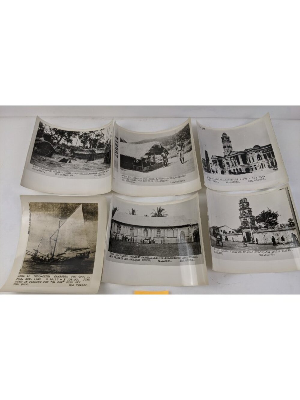 WWII OSS Intelligence Photographs x 6 South East Asia & Pacific c. 1943-1945